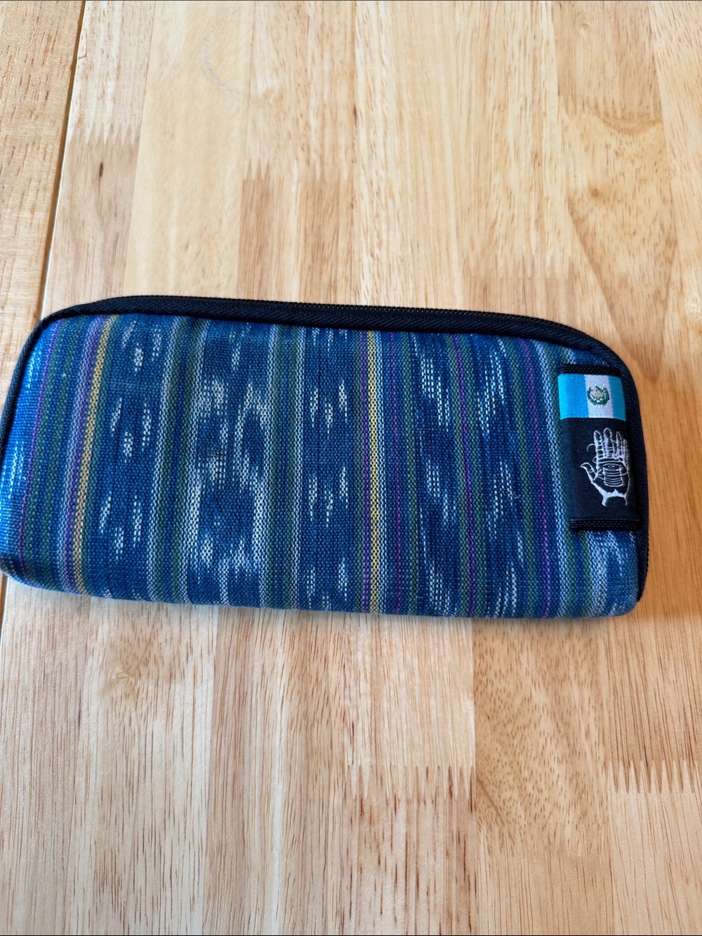 Blue Patterned Zip Wallet - Picture 2 of 4